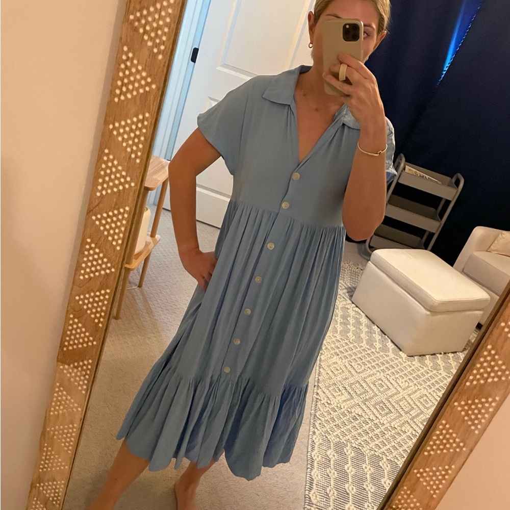 Zara Button Down Midi Dress